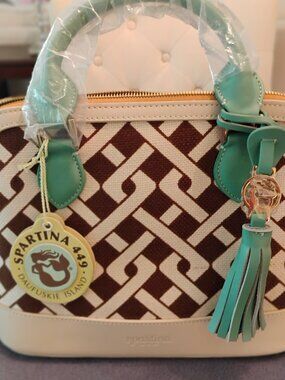 Spartina 449 Madison Bowler Satchel with Matching Large Snap Wallet